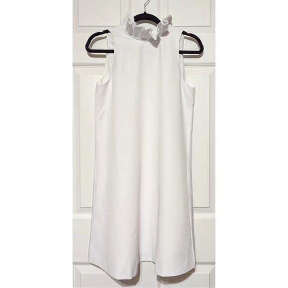 Tuckernuck White Blythe Dress Sleeveless Ruffle Collar Mini Dress Size Small (S) - Picture 7 of 13